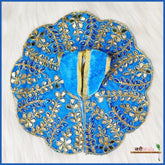 Shaneel Thread Kundan Work Shiny Blue Laddu Poshak